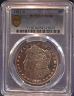 1881-S Morgan Silver Dollar PCGS Gold Shield MS64 Graded 01/2026