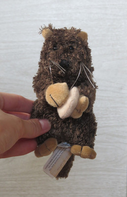 VTG Ganz Soft Sounds Otto Otter Star Stuffed Animal Plush Toy Baby Toddler 5''