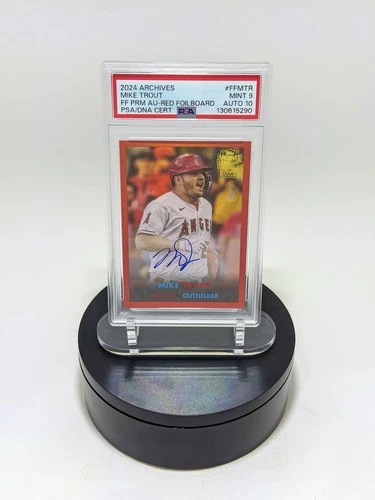2024 Topps Archives Fan Favorites Premium Autographs Mike Trout 4/10 **Low Pop**