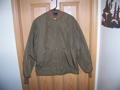#ad Vtg Cabelas Mens Hunting Working Snap Front Jacket Sz Large Tall 42 44 USA Clean $19.89