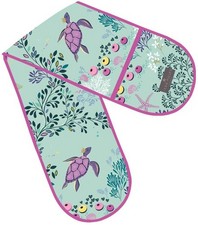 Sara Miller London underwater turtle double oven glove, blue. Brand new.