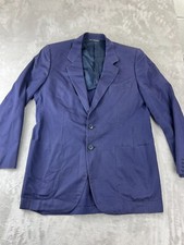 Vintage GIVENCHY Gentleman Paris Navy Blazer Jacket 43R Made in Switzer 2 Button
