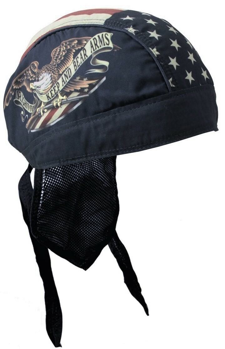 Keep and Bear Arms Eagle US Flag Premium Head Wrap Durag Sweatband Vented Lined