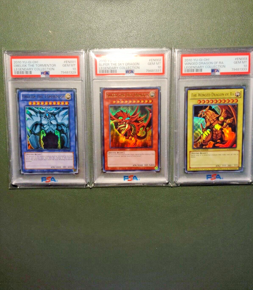 Yu-Gi-Oh! Egyptian God Card Set 2010 LC01 EN00 PSA 10 Gem Mint