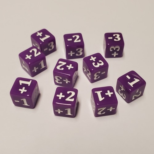 10x Purple Micro CCG Stats and Damage Modifier Dice for Disney Lorcana MTG +More - Picture 3 of 3