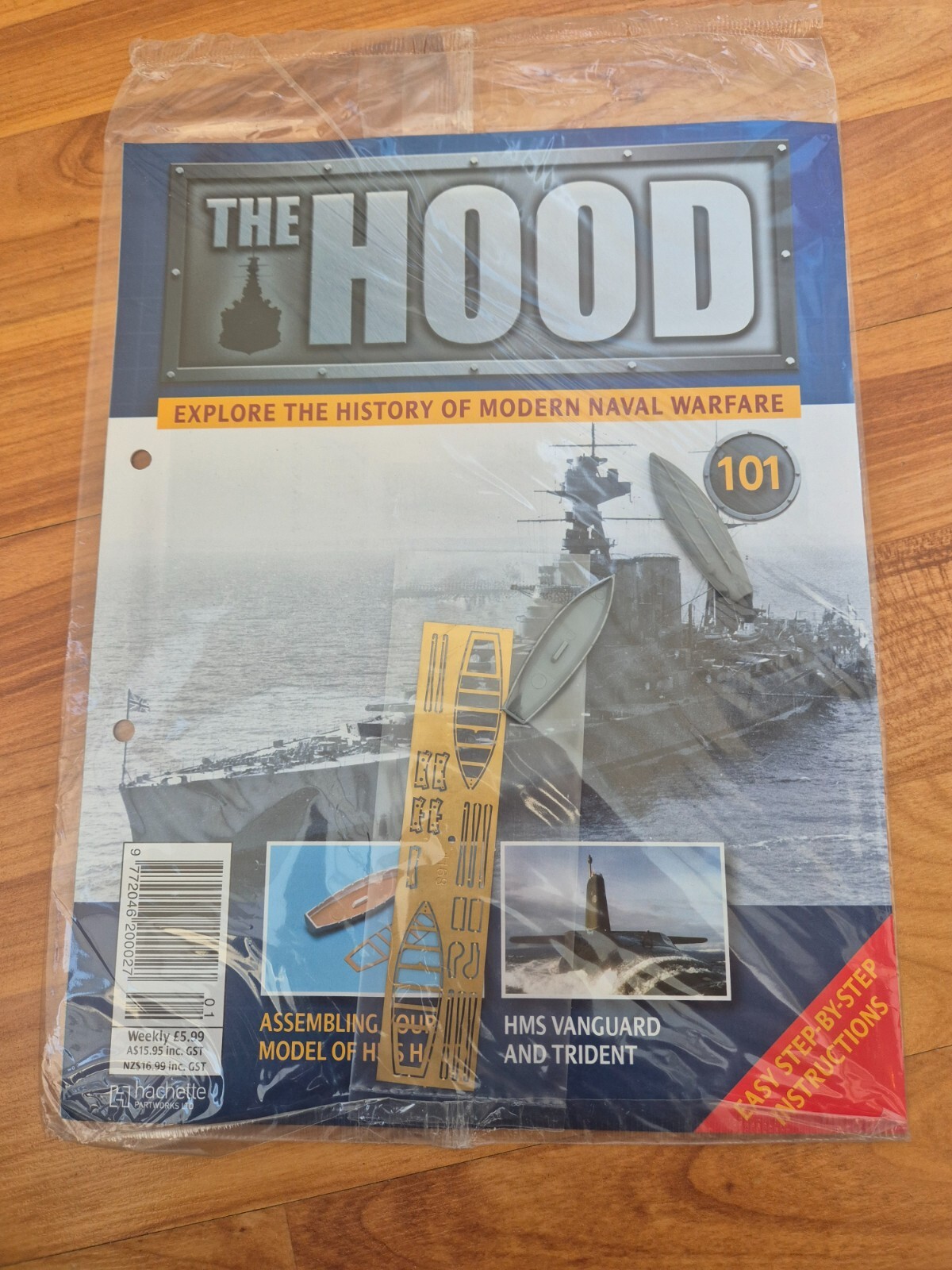 ISSUE 101 HACHETTE BUILD THE HMS HOOD MODEL SHIP 1/200 WW2 BATTLE CRUISER