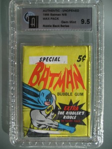 1966-Topps-Batman-Wax-Pack-Graded-GAI-9-5-Riddler-Back-Color-Photo-Cards