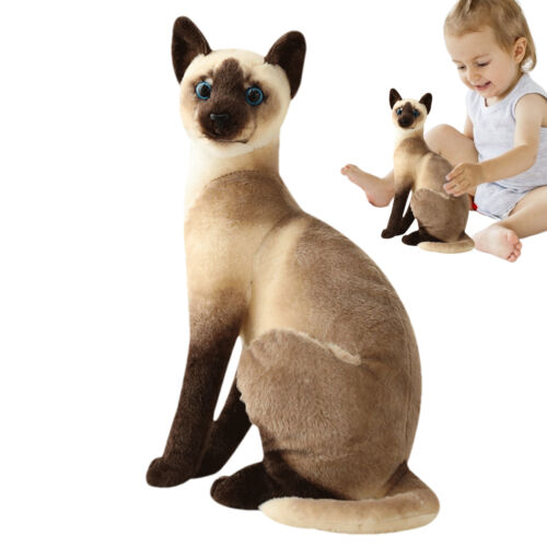 Simulation Cat Plush Toys Soft Stuffed Kitten Cats Realist Animals Doll Kids Toy