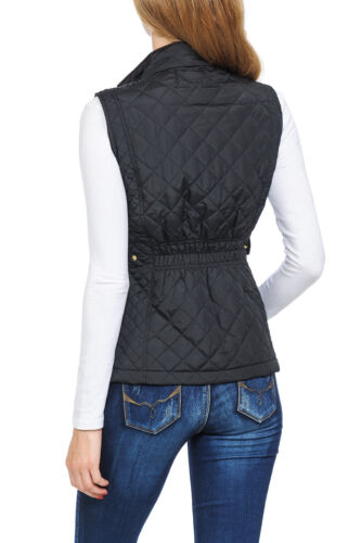 Chaleco acolchado ligero con capucha de piel con cremallera para mujer Auliné Collection - Imagen 11 de 109