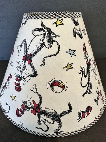 Dr Seuss Coprilampada Paralume Gatto Nel Cappello 7”x10” Asilo Nido Cameretta Bambini - Foto 3 di 7