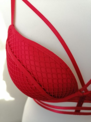 2× New Look (32 C/70 C) Sexy Push Up Bra White Red Brand new with tags - Picture 8 of 15