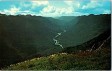 Aerial View Hoh Valley From Bailey Range Olympic National Park Postcard 