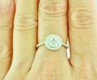 14k Solid White Gold ladies Natural Diamond cluster Ring April Birthstone 0.40ct — photo 2