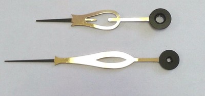 Hermle & Kieninger mechanical clock hands for 180-200mm diameter dials 2 tone 2
