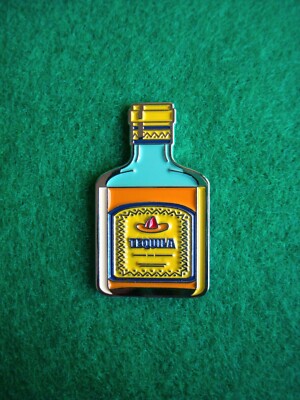 Tequila Bottle Metal Coin Golf Ball Putting Marker 1 3/16''L x 11/16''W