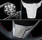 Crystal Rhinestone Alloy Steering Wheel Lower Trim Cover Fits 16-21 Civic
