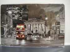 RED LONDON BUS retro Blechschild 30x20 vintag...