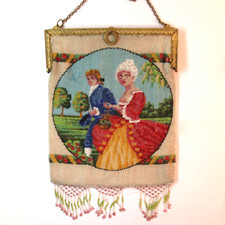 Vintage / Antique Beaded Scenic Purse -SELLER PAYS US TARIFFS