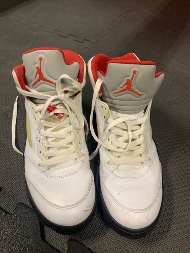 Air Jordan 5 Retro White Fire Red Black 2012 Men’s Size 10.5 - no box - Picture 2 of 18