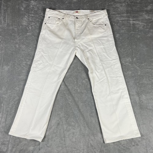 Levi's 501 XX Jeans Mens 38x30 White Button Fly Straight Leg