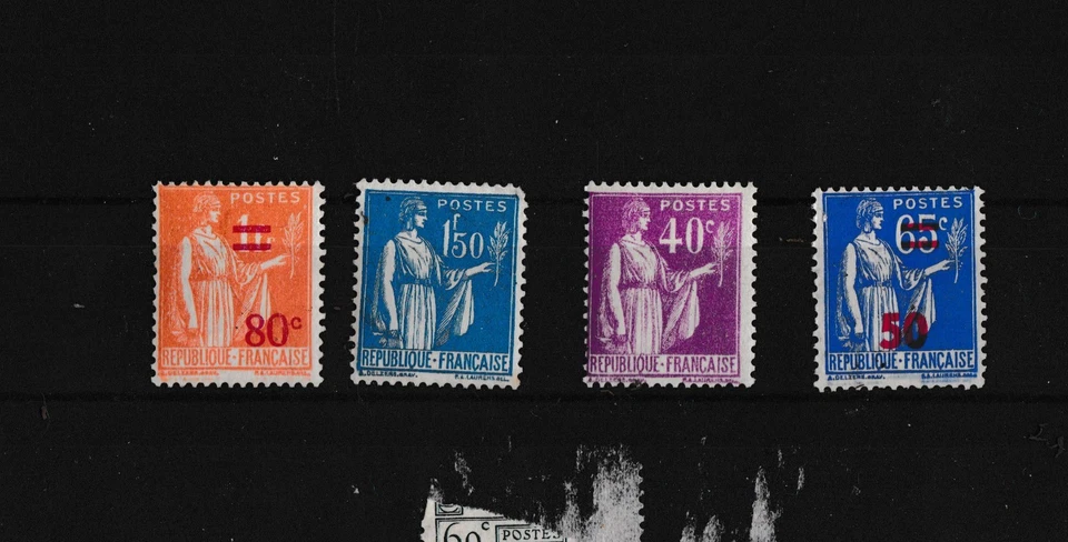 LOT DE 4 TIMBRES TYPE PAIX NEUF ** 1937 - Photo 1/1
