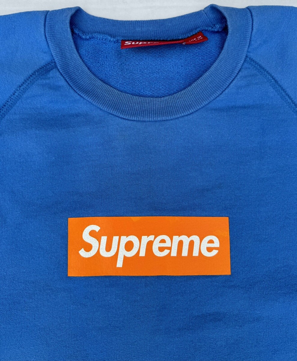 Supreme Screenprint Box Logo Crewneck Orange Blue | eBay Supreme Screenprint Box Logo Crewneck Orange Blue | eBay