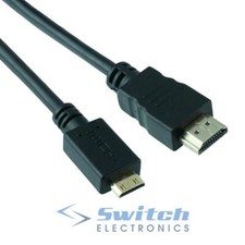 Gold Plated HDMI Plug to Mini HDMI plug Cable Lead Full HD 1080P 50cm to 3m