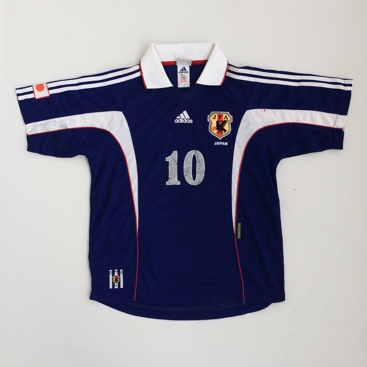 Vintage Original Adidas Japan Home 1999-00 Shirt #10 NANAMI Player