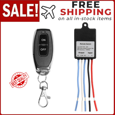 Mini Wireless Remote Control Switch DC 12V 24V 1 Channel RF Relay Latched