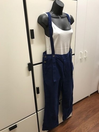Veritecoeur Worker Pants Japan 2 Blue Chino Cotton Overalls Trousers Salopette  - Picture 12 of 24