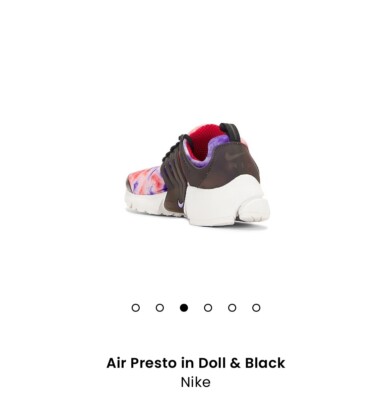 Size 8 - Nike Air Presto Tie-Dye - Doll Black University Red 