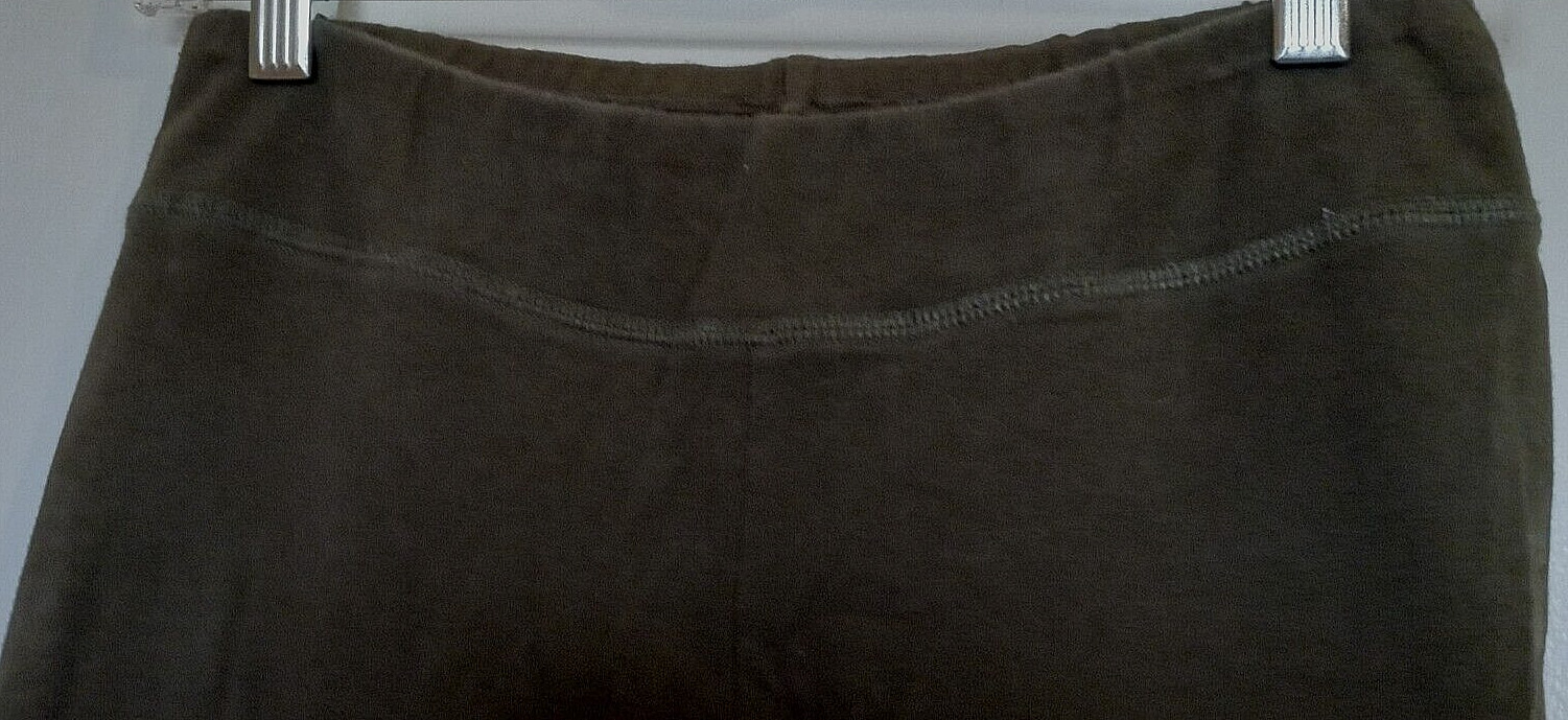 Sofra 92% cotton, 8% spandex solid olive leggings… - image 3