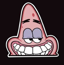 Smiling Patrick Custom Funny Jdm Car Window Vinyl Decal Sticker
