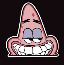 “Smiling Patrick” Custom Funny Jdm Car Window Vinyl Decal Sticker
