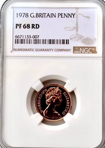 1978 1p One Pence Proof NGC PF68 Great Britain  Penny