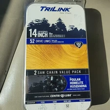 TRILINK S52.043 14" Saw Chain fits Craftsman/Echo Poulan Husqvarna - 2X Chains