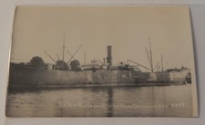 Steamship Steamer RIVERDALE at San Pedro California real photo postcard RPPC
