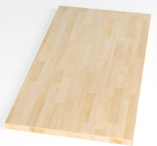 Solid Birch Butcher Block Countertop 48x25x1.5" for DIY Projects