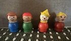 Vintage Fisher Price Little People Figures Sesame St Clown Lot Of 4 Toys