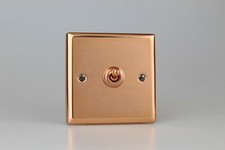 Varilight Urban Polished Copper Range - Black Plastic Inserts & Switches