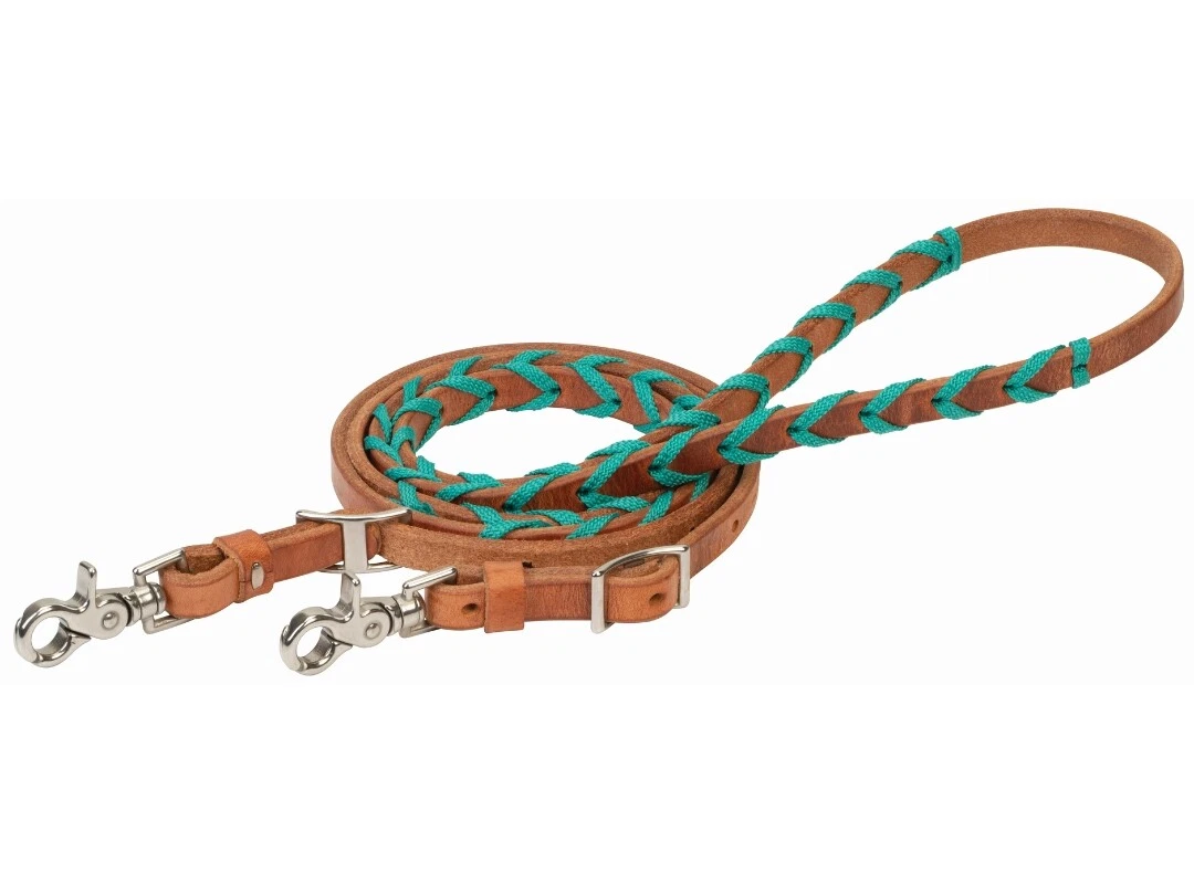 Weaver Leather Laced Harness Barrel Reins - Thumbnail 3