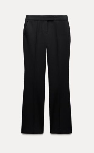 ZARA NEW WOMAN FITTED TAILORED BLAZER JACKET Black And Matching Trousers Size S - Picture 4 of 7