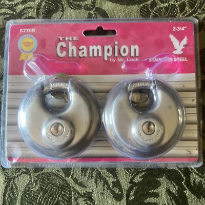 Disc Lock Set ( 2) Keyed Alike Round Weather Resistant Stainless Steel