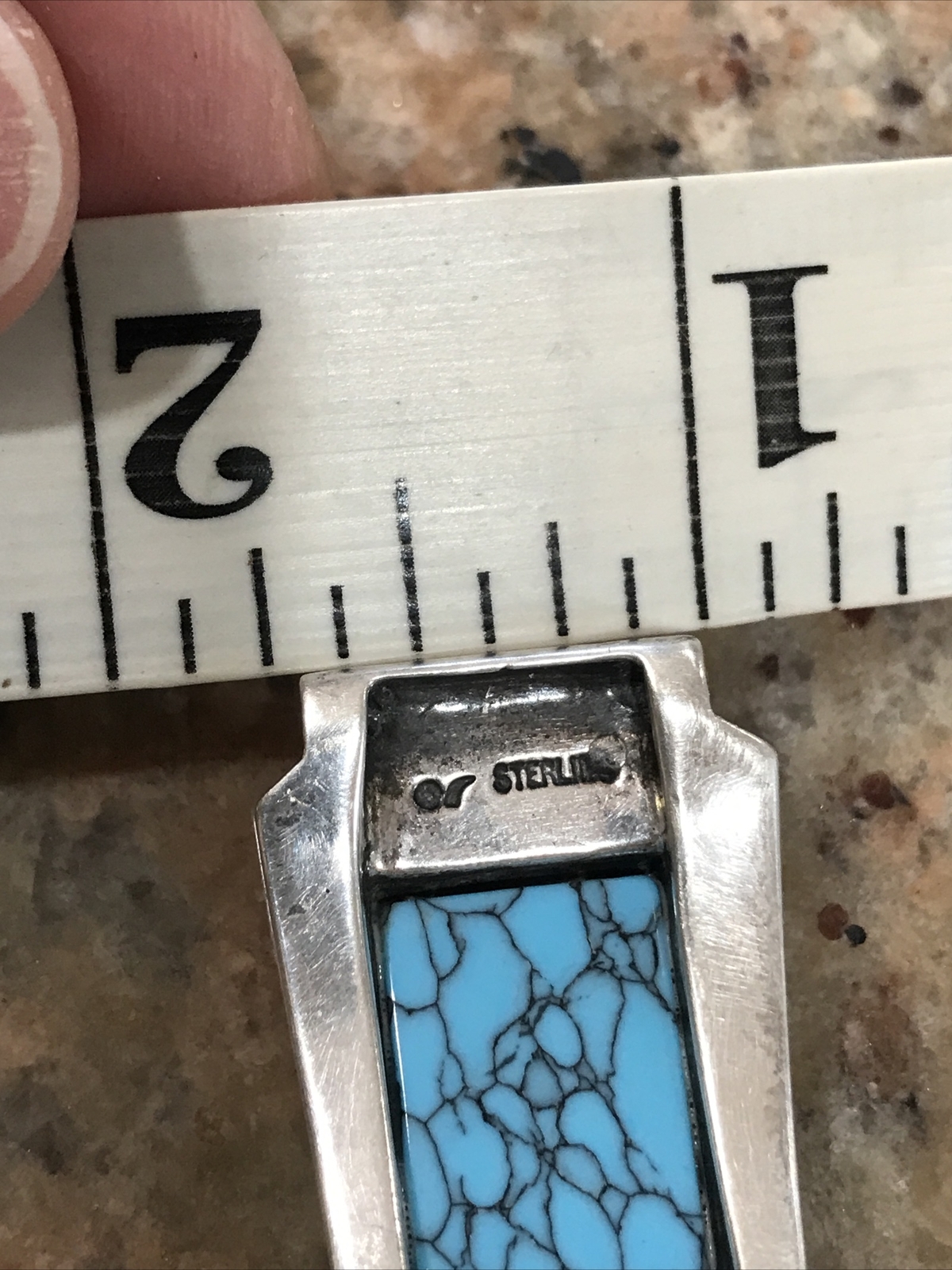 SOLID STERLING SILVER AND TURQUOISE EAGLE FEATHER… - image 7