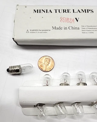 #41 Bulbs EQUIV FROM CHINA 2.5 V .3AMP (10PCS) SCREWBASE TYPE minature lamps