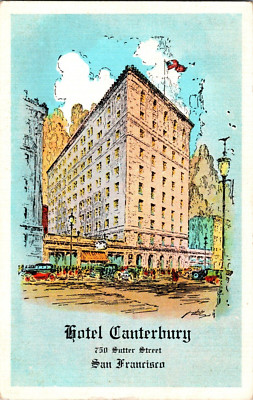Vtg Postcard Hotel Canterbury, 750 Sutter Street, San Francisco ...