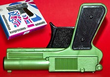 RARE FEDERZUG KOMPRESSIONS AUTOMATIC PISTOLE 70s SOLPA 14CM DDR MOD. GRÜN ***