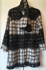 Paul Costelloe Wool Blend 3/4 Length Coat Uk 12 Bnwt