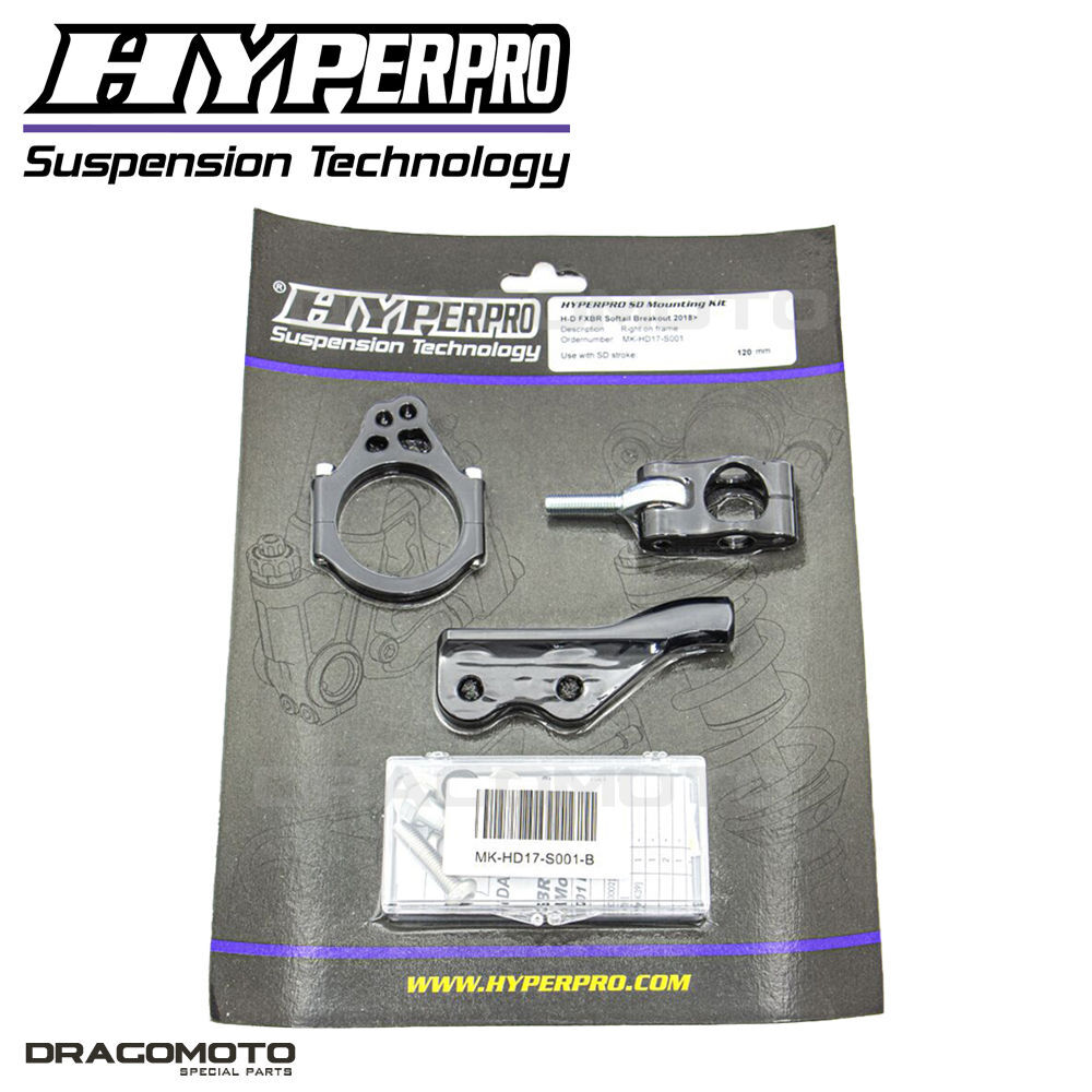 Kit de montage HYPERPRO MK-HD17-B : fin du guidonnage sur Harley Breakout