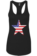 Star American Flag - USA United States Red White Blue Women's Tank